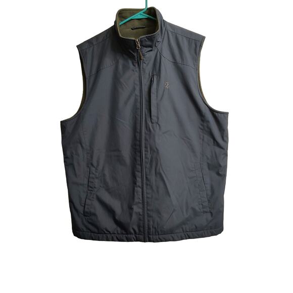 Izod Men's Blue Vest 4 pockets fleece lined Size Medium - Picture 1 of 7